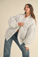 Load image into Gallery viewer, Elsa Oversized Floral Puffer Bomber Jacket