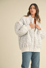 Load image into Gallery viewer, Elsa Oversized Floral Puffer Bomber Jacket