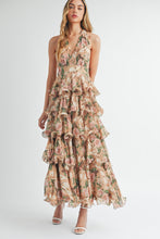 Load image into Gallery viewer, Miranda Halter Ruffle Tier Maxi Dress - Taupe