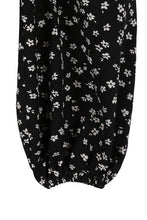 Load image into Gallery viewer, Ruched floral print crop top with puff sleeves