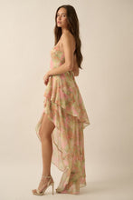 Load image into Gallery viewer, Mara Watercolor Maxi Dress with Criss Cross Back