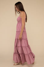 Load image into Gallery viewer, Woven Smocked Top Tiered Cami Maxi Dress