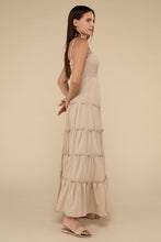 Load image into Gallery viewer, Woven Smocked Top Tiered Cami Maxi Dress