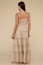 Load image into Gallery viewer, Woven Smocked Top Tiered Cami Maxi Dress