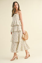 Load image into Gallery viewer, Fiona Tiered Floral Open Back Maxi Dress