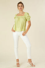 Load image into Gallery viewer, Smocked blouse with puff sleeve