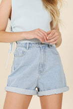 Load image into Gallery viewer, roll up denim shorts