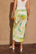 Load image into Gallery viewer, Mallorca Tie Satin Midi Skirt