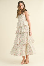 Load image into Gallery viewer, Fiona Tiered Floral Open Back Maxi Dress