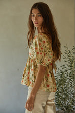 Load image into Gallery viewer, Wild Sunflower Babydoll Open Tie Back Blouse