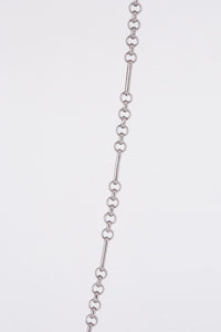 Clip chain bracelet and necklace set- silver