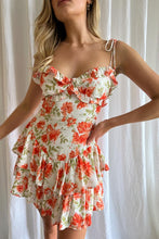 Load image into Gallery viewer, Floral Printed Tiered Mini Dress