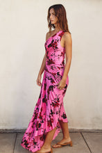 Load image into Gallery viewer, Sadie Asymmetrical One Shoulder Pink Floral Dress