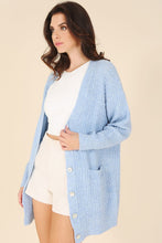 Load image into Gallery viewer, Wool blended cable knitted cardigan