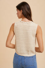 Load image into Gallery viewer, Irene Crochet Button Down Sweater Vest