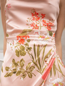 Vienna Romantic Floral Wrap Slip Dress