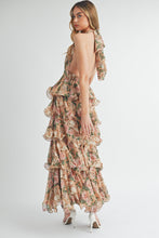 Load image into Gallery viewer, Miranda Halter Ruffle Tier Maxi Dress - Taupe