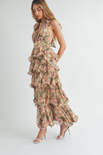 Load image into Gallery viewer, Miranda Halter Ruffle Tier Maxi Dress - Taupe