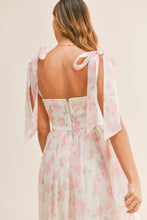 Load image into Gallery viewer, Winnie Flowy Pink Floral Sweetheart Maxi Dress