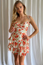 Load image into Gallery viewer, Floral Printed Tiered Mini Dress