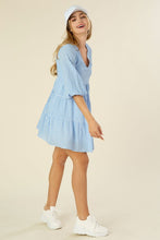 Load image into Gallery viewer, Gingham checked tiered dress