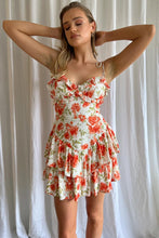 Load image into Gallery viewer, Floral Printed Tiered Mini Dress