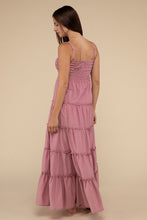 Load image into Gallery viewer, Woven Smocked Top Tiered Cami Maxi Dress