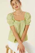 Load image into Gallery viewer, Smocked blouse with puff sleeve