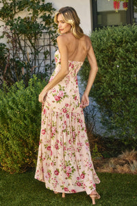 Clarissa Strapless Drop Waist Floral Maxi Dress, Preorder