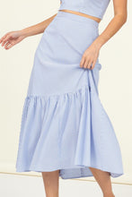 Load image into Gallery viewer, High Waist Ruffle Hem Midi Skirt