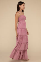 Load image into Gallery viewer, Woven Smocked Top Tiered Cami Maxi Dress