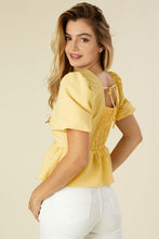 Load image into Gallery viewer, Bubbles sleeved blouse with peplum