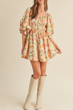 Load image into Gallery viewer, Faye Floral Ruched Mini Dress