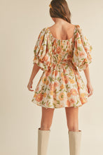 Load image into Gallery viewer, Faye Floral Ruched Mini Dress